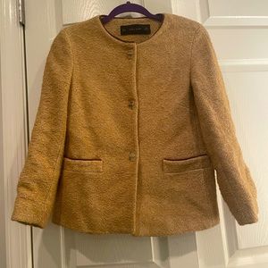 ZARA Camel and White Tweed Blazer  - Size M